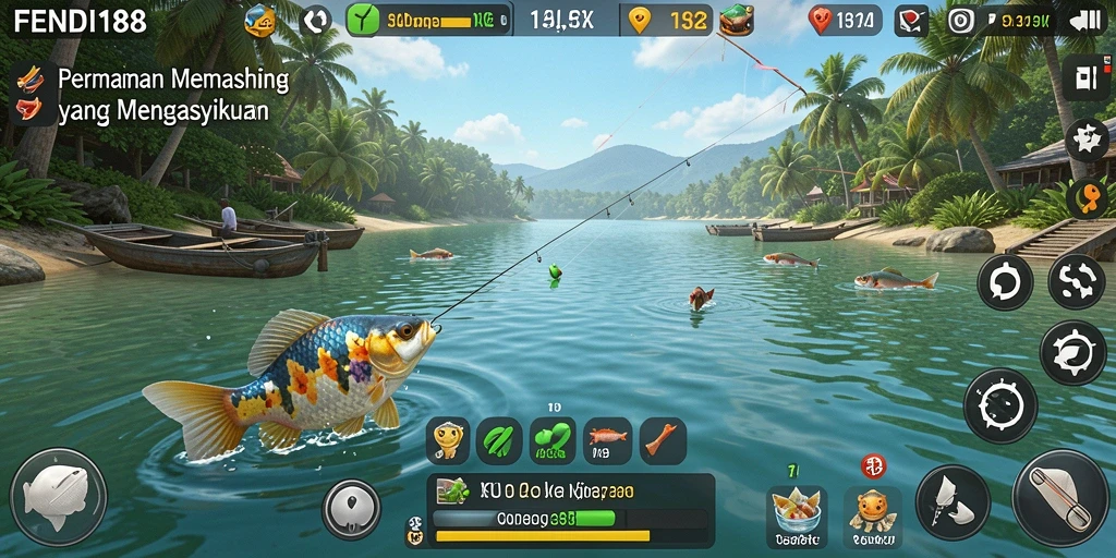 Screenshot gameplay FENDI188 yang menampilkan pengalaman memancing yang seru.