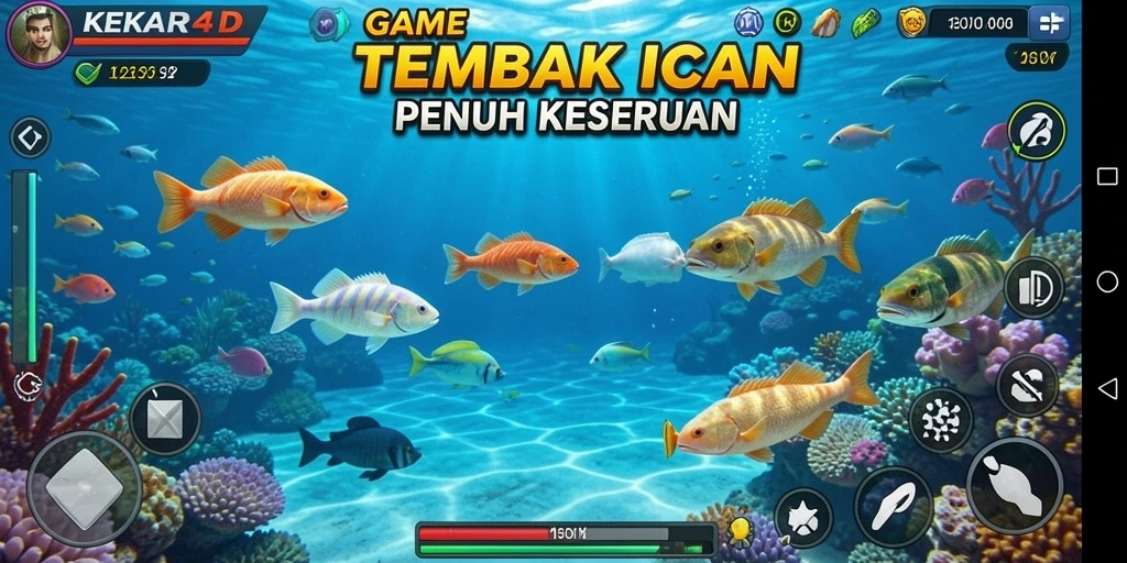 Tampilan gameplay menembak ikan yang seru dan menantang di KEKAR4D.