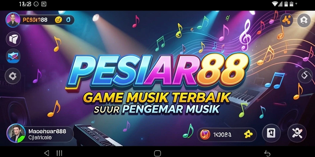 Tampilan screenshot gameplay PESIAR88 menampilkan pengalaman musik yang mendalam dan interaktif.