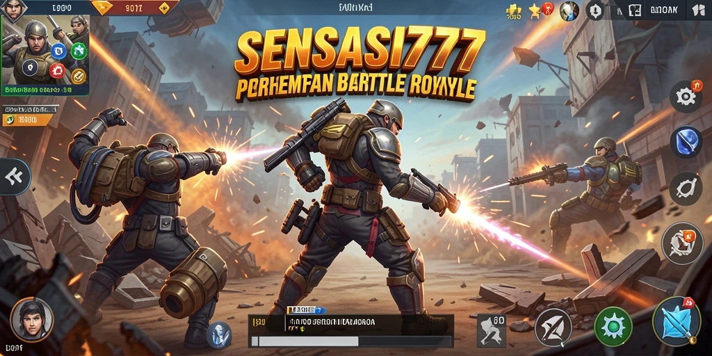 Tangkapan layar menampilkan aksi intens di SENSASI777 Battle Royale.